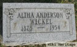 Altha Sidner Anderson Wickel