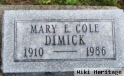 Mary Elizabeth "betty" Cole Dimick