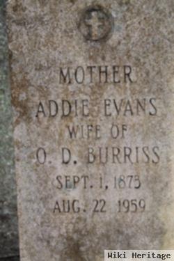 Addie Jane Evans Burriss