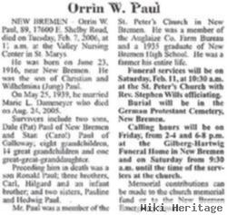 Orrin W Paul