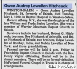 Gwen Audrey Lewellen Hitchcock