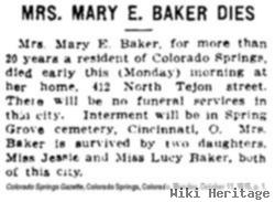 Mary E Baker