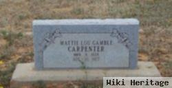 Mattie Lou "bettie" Gamble Carpenter