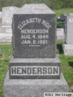 Elizabeth Rice Henderson