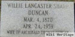 Willie Lancaster Sharp Duncan