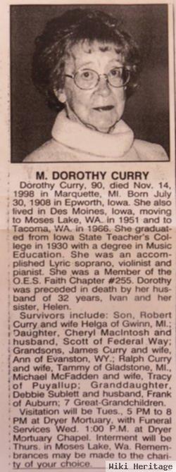 M Dorothy Curry