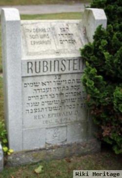 Rev Ephraim David Rubinstein