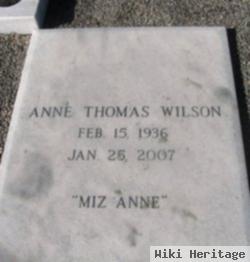 Anne "miz Anne" Thomas Wilson