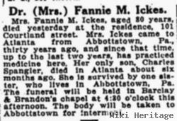 Fannie M Ickes