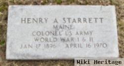 Henry A Starrett, Ii