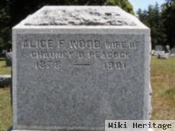Alice F. "allie" Wood Peacock
