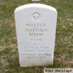 Pfc Walter Nathan Shaw