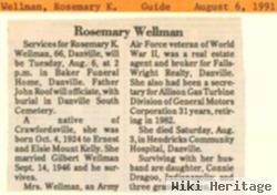 Rosemary "rosie" Kelly Wellman