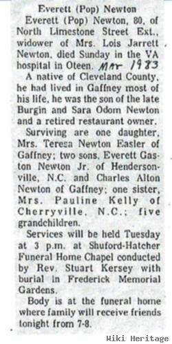 Everett Gaston "pop" Newton