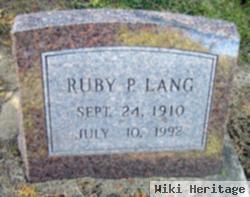 Ruby P. Griffin Lang