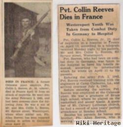 Pvt Collins L. Reeves