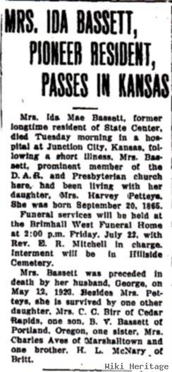 Ida May Mcnary Bassett