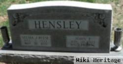 Velma J. Reese Hensley