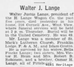 Pvt Walter Justus Lange