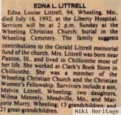 Edna Louisa Colton Littrell