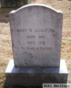 Mary W Sandford