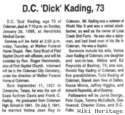 Darlton Corneilous "dick" Kading