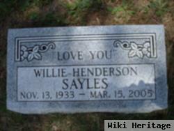 Willie Henderson Sayles