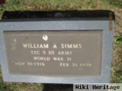 William A Simms