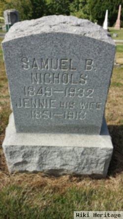 Sarah J. ""jennie"" Hill Nichols