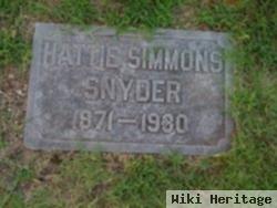 Hattie May Simmons Cowell Snyder