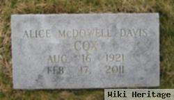 Alice Mcdowell Davis Cox