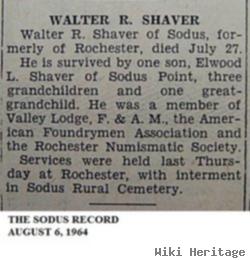 Walter Roy Shaver