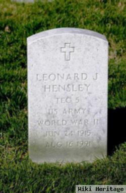 Leonard J Hensley