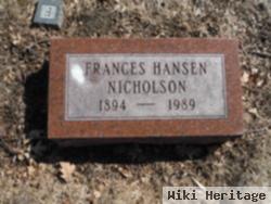 Frances Hansen Nicholson