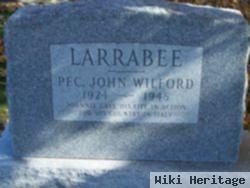 Pfc John Wilford Larrabee