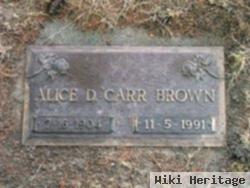 Alice D Brown