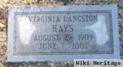 Virginia Langston Hays