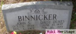 John Sanders "johnnie" Binnicker