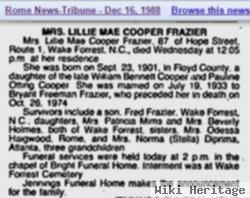 Lillie Mae Cooper Frazier