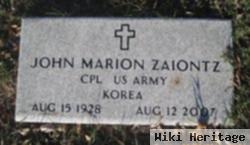 John Marion Zaiontz