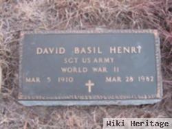 Sgt David Basil Henry