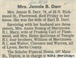 Jennie B. Derr