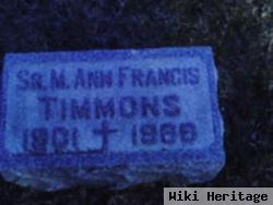 Sr M. Ann Francis Timmons