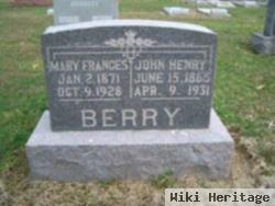 Mary Frances "fannie" Grubaugh Berry