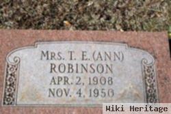 Mrs T. E. [Ann] Robinson