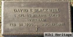 Lcpl David Earl Blackwell