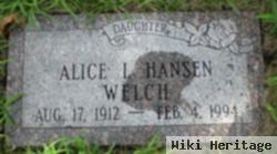 Alice I. Hansen Welch