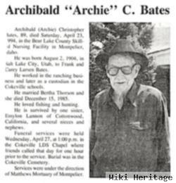 Archibald Christopher "archie" Bates