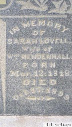 Sarah Lovell Mendenhall