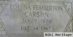 Lotena Pemberton Carson